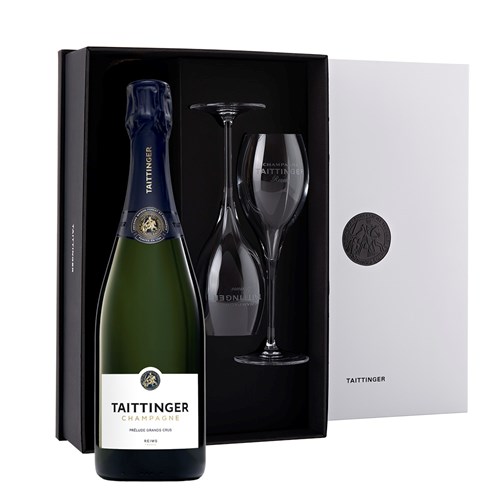 Taittinger Prelude Grands Crus NV & 2 Flute Gift Set 75cl - Top-Rated